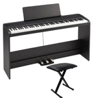 Black / Piano with Stand & Bench